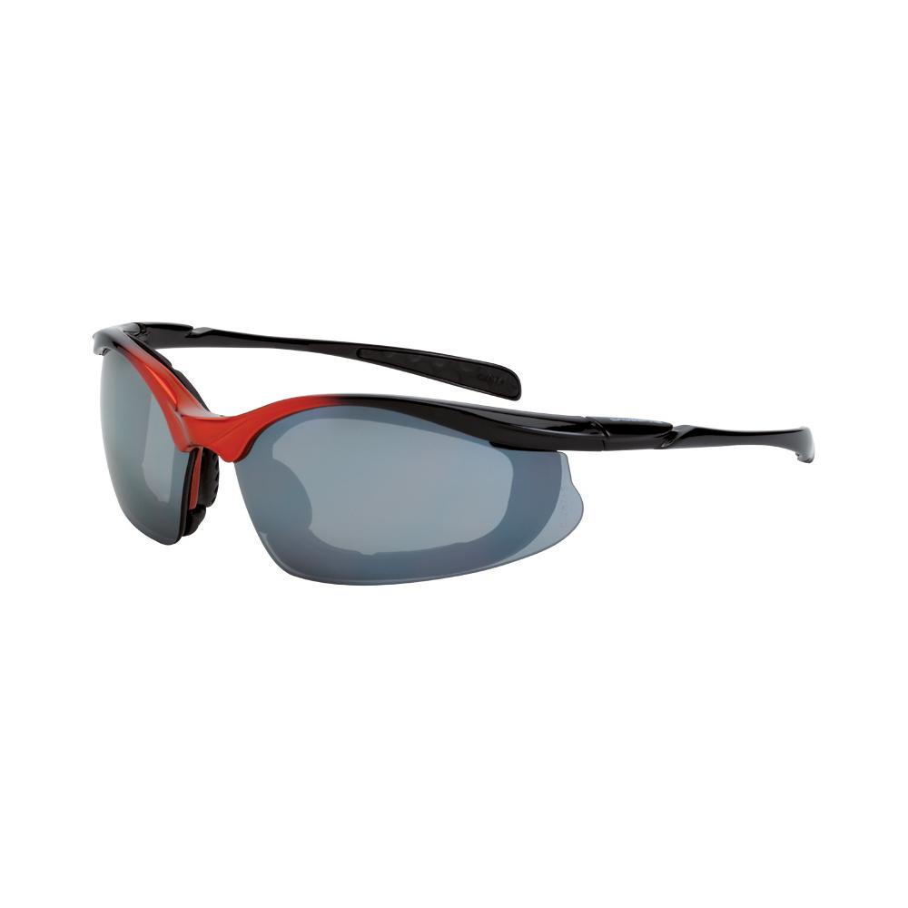 Concept Foam Lined Safety Eyewear - Orange/Black Frame - Silver Mirror Lens<span class=' ItemWarning' style='display:block;'>Item is usually in stock, but we&#39;ll be in touch if there&#39;s a problem<br /></span>