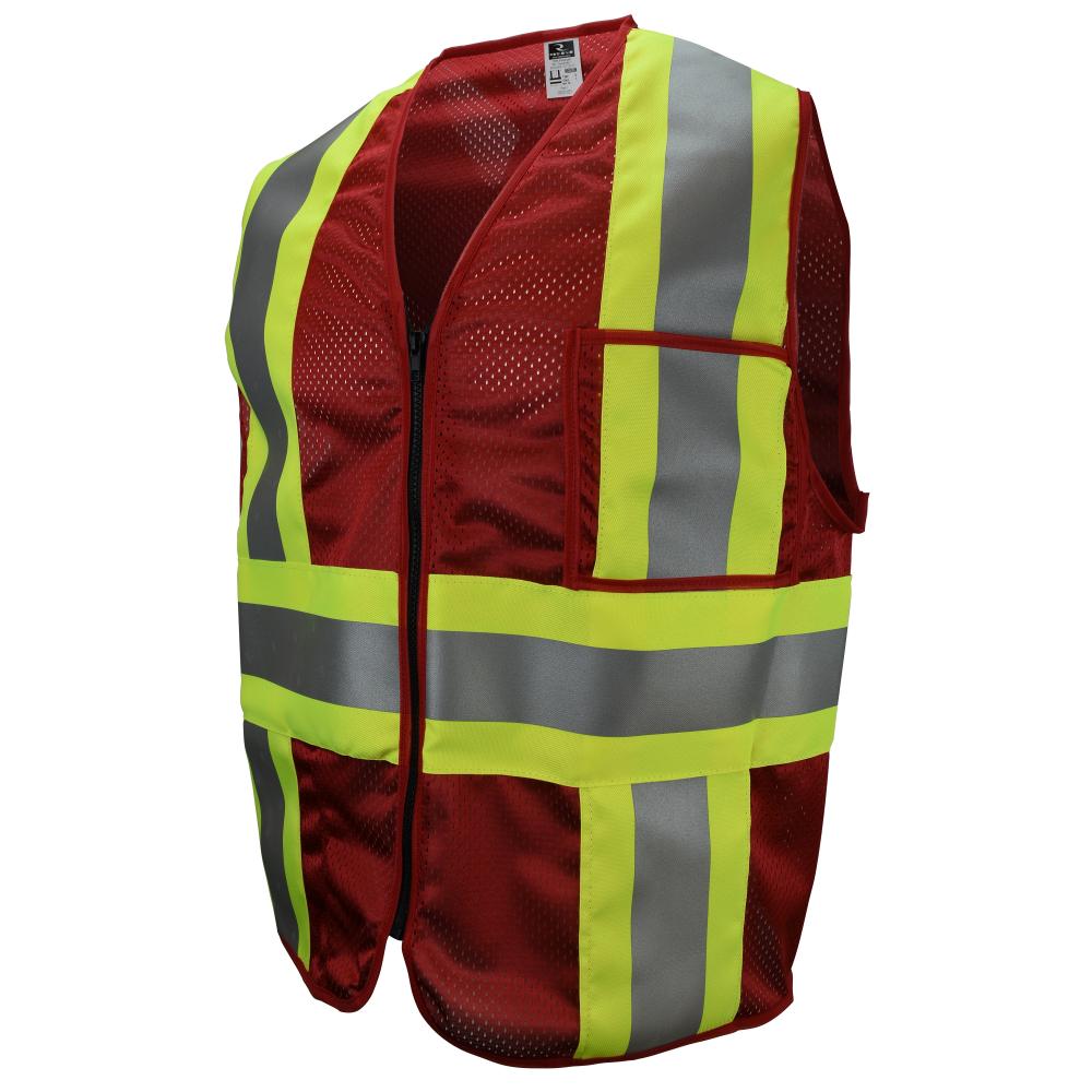 CSV22 Custom Type O Class 1 Safety Vest - Red - Size 2X<span class=' ItemWarning' style='display:block;'>Item is usually in stock, but we&#39;ll be in touch if there&#39;s a problem<br /></span>