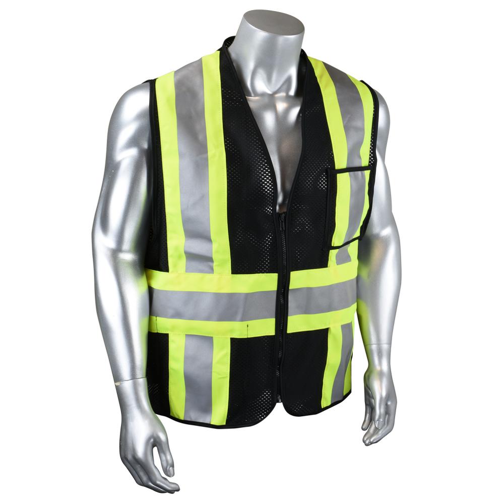 CSV22 Custom Type O Class 1 Safety Vest - Black - Size L<span class=' ItemWarning' style='display:block;'>Item is usually in stock, but we&#39;ll be in touch if there&#39;s a problem<br /></span>