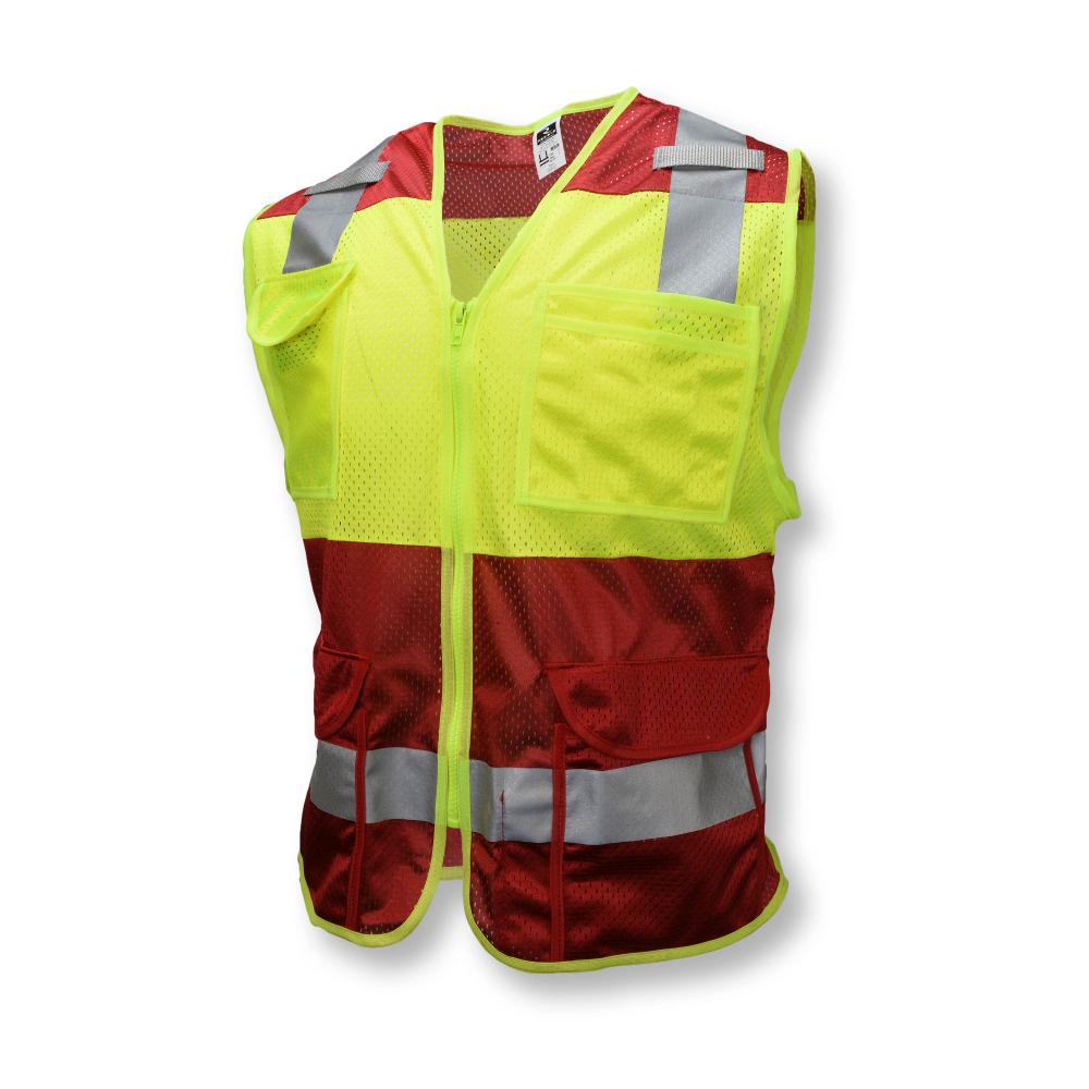 CSV6 Custom Type O Class 1 Safety Vest - Red - Size 3X<span class=' ItemWarning' style='display:block;'>Item is usually in stock, but we&#39;ll be in touch if there&#39;s a problem<br /></span>