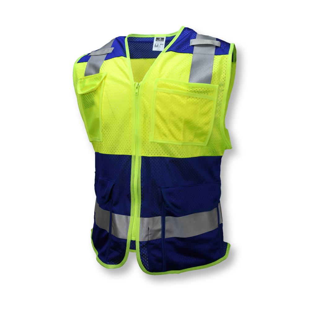 CSV6 Custom Type O Class 1 Safety Vest - Blue - Size 3X<span class=' ItemWarning' style='display:block;'>Item is usually in stock, but we&#39;ll be in touch if there&#39;s a problem<br /></span>