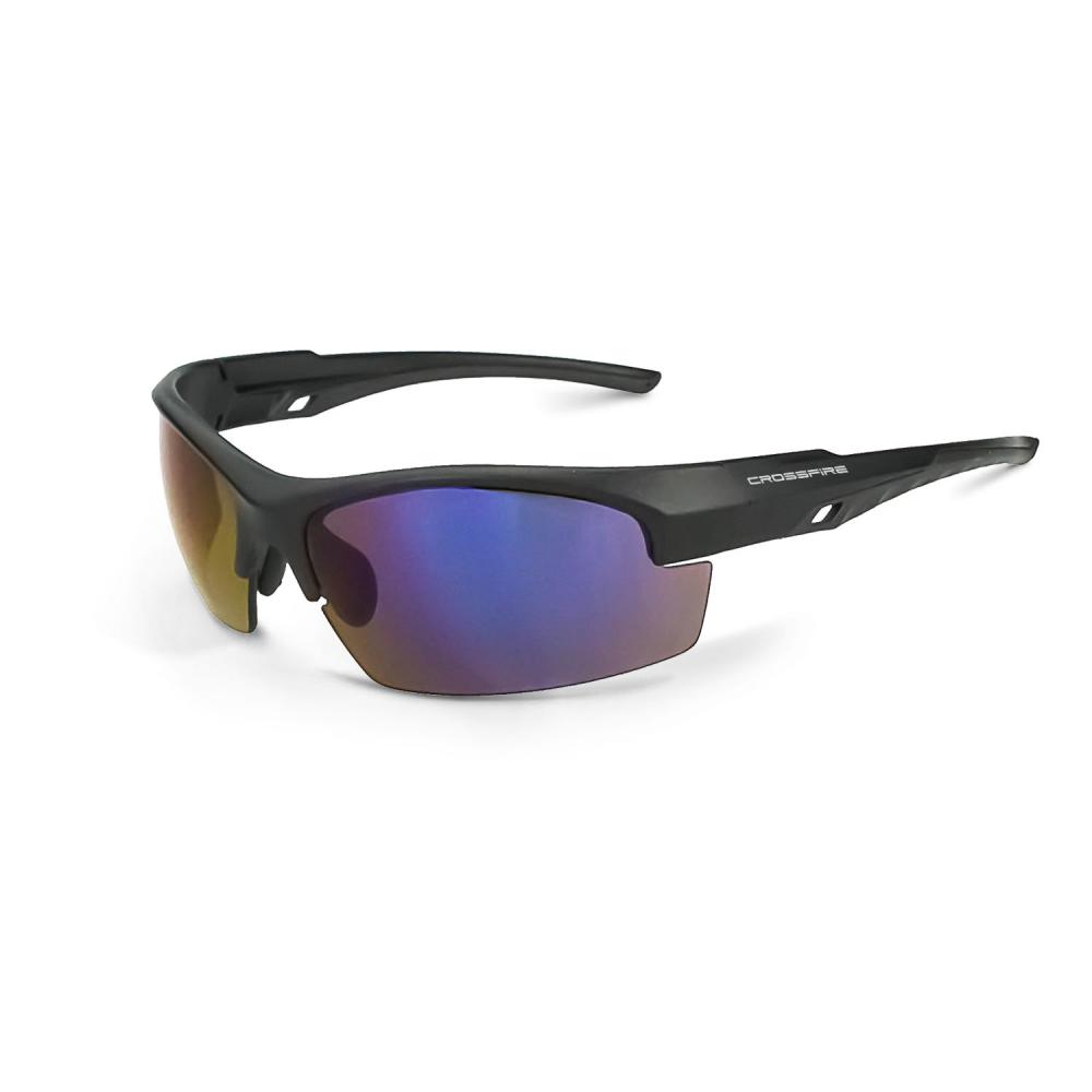 Crucible Premium Safety Eyewear - Matte Black Frame - Blue Mirror Lens<span class=' ItemWarning' style='display:block;'>Item is usually in stock, but we&#39;ll be in touch if there&#39;s a problem<br /></span>