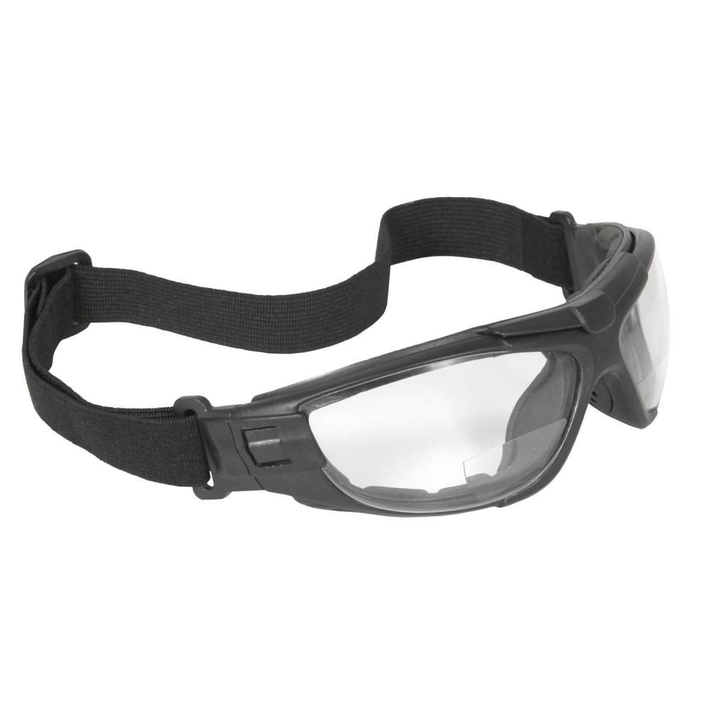 Cuatro™ 4-in-1 Foam Lined Bi-Focal - Black Frame - Clear Anti-Fog Lens - 1.5 Diopter<span class=' ItemWarning' style='display:block;'>Item is usually in stock, but we&#39;ll be in touch if there&#39;s a problem<br /></span>