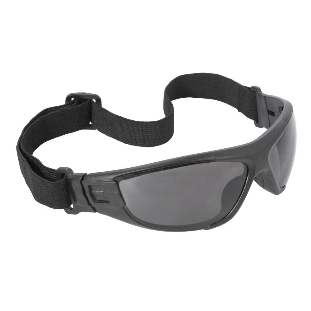 Cuatro™ 4-in-1 Foam Lined Eyewear - Black Frame - Smoke Anti-Fog Lens<span class=' ItemWarning' style='display:block;'>Item is usually in stock, but we&#39;ll be in touch if there&#39;s a problem<br /></span>