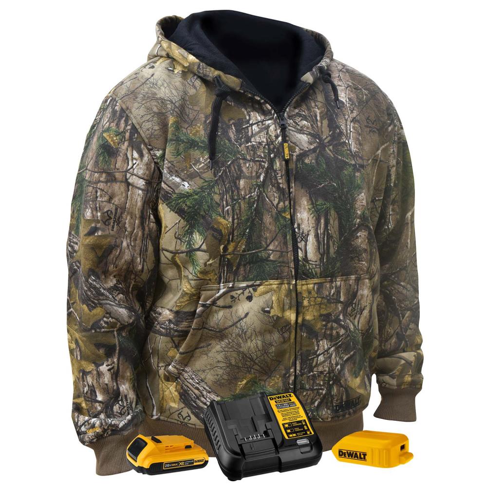 Men&#39;s Heated RealTree® XTRA Camouflage Hoodie Sweatshirt Kitted - Camo - Size M<span class=' ItemWarning' style='display:block;'>Item is usually in stock, but we&#39;ll be in touch if there&#39;s a problem<br /></span>