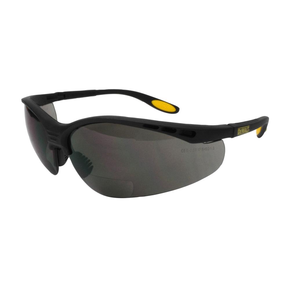 DPG59 Reinforcer RX™ Safety Glass - Black Frame - Smoke Lens - 1.5 Diopter<span class=' ItemWarning' style='display:block;'>Item is usually in stock, but we&#39;ll be in touch if there&#39;s a problem<br /></span>