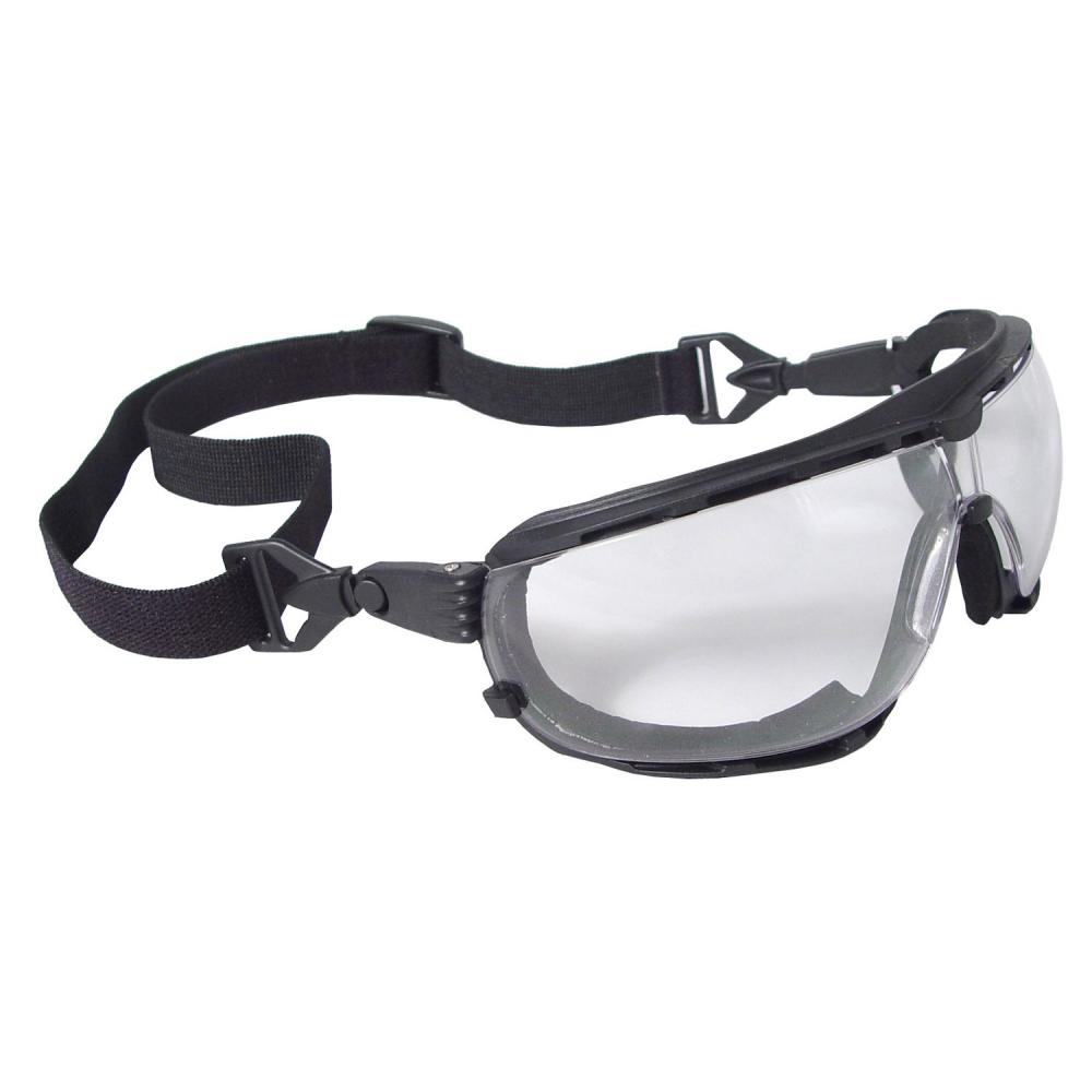 Dagger™ Foam Lined Safety Goggle - Black Frame - Clear Anti-Fog Lens<span class=' ItemWarning' style='display:block;'>Item is usually in stock, but we&#39;ll be in touch if there&#39;s a problem<br /></span>