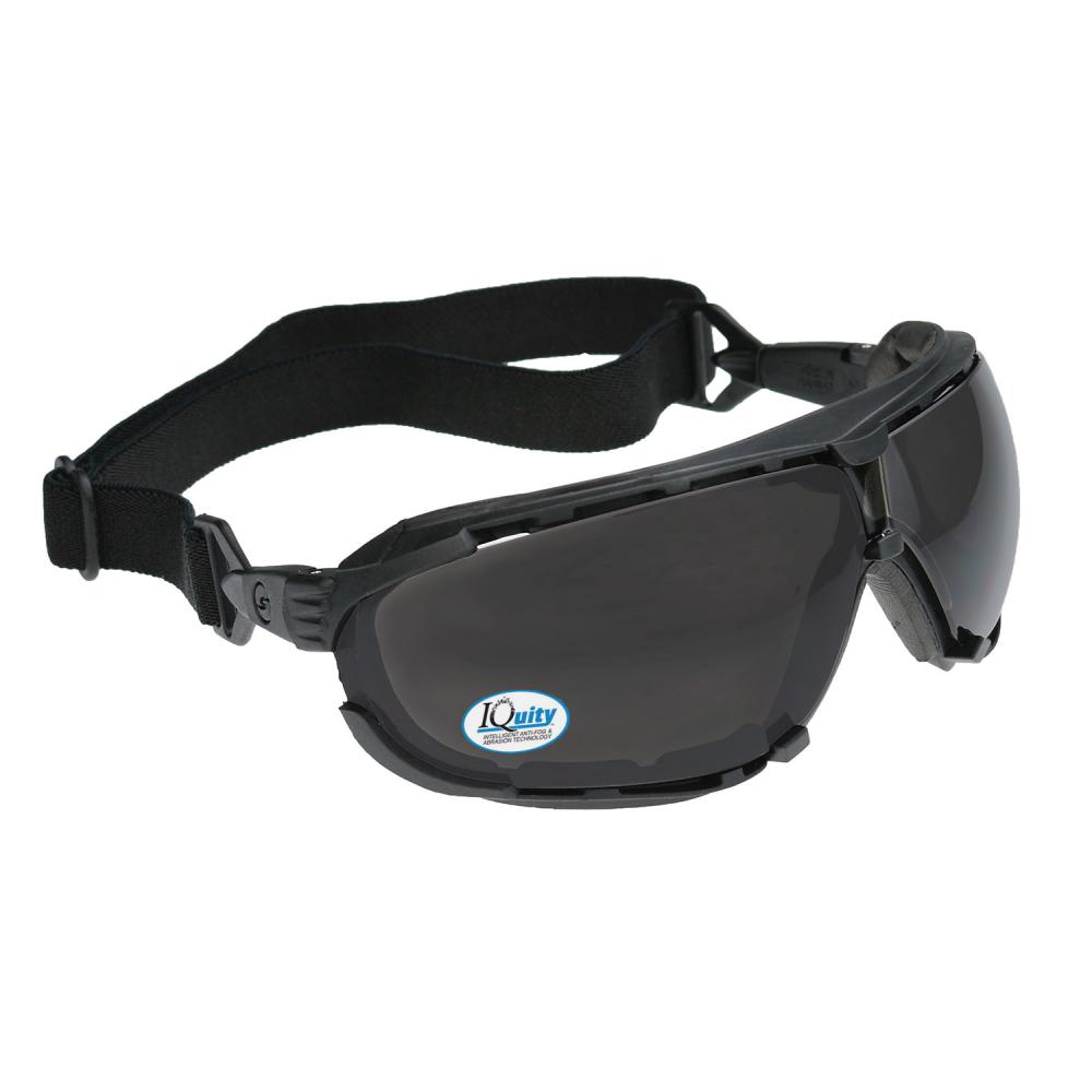 Dagger™ IQ - IQUITY™ Anti-Fog Foam Lined Safety Goggle - Black Frame - Smoke IQ Anti-Fog Lens<span class=' ItemWarning' style='display:block;'>Item is usually in stock, but we&#39;ll be in touch if there&#39;s a problem<br /></span>