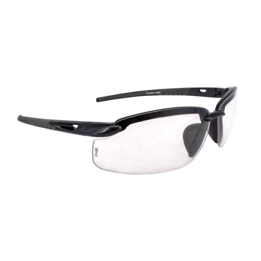 ES5 Premium Safety Eyewear - Shiny Pearl Gray Frame - Clear Lens<span class=' ItemWarning' style='display:block;'>Item is usually in stock, but we&#39;ll be in touch if there&#39;s a problem<br /></span>