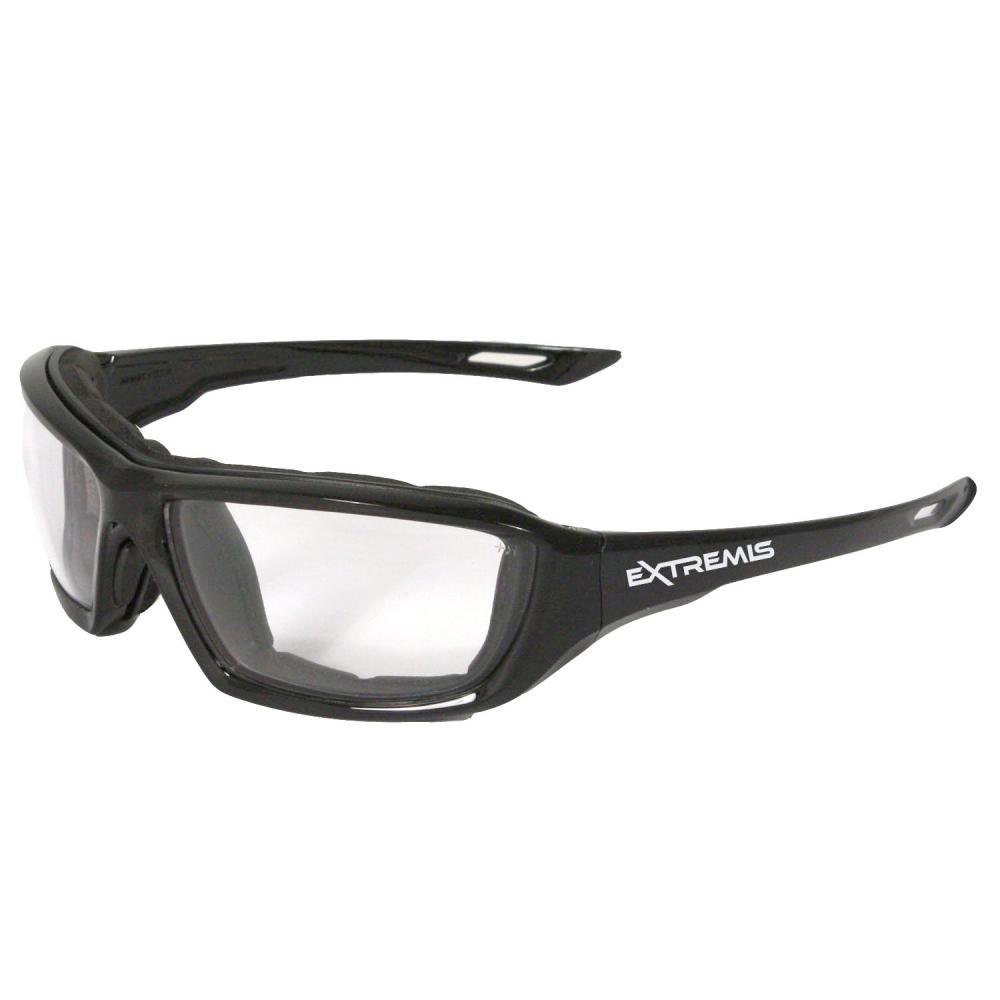 Extremis® Safety Eyewear - Black Frame - Clear Anti-Fog Lens<span class=' ItemWarning' style='display:block;'>Item is usually in stock, but we&#39;ll be in touch if there&#39;s a problem<br /></span>