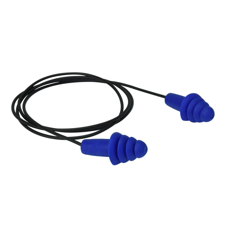 Resistor® II Metal Detectable Reusable Flanged Earplugs - Corded<span class=' ItemWarning' style='display:block;'>Item is usually in stock, but we&#39;ll be in touch if there&#39;s a problem<br /></span>