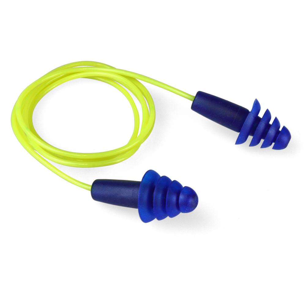 Resistor® II Reusable Flanged Earplugs - Corded<span class=' ItemWarning' style='display:block;'>Item is usually in stock, but we&#39;ll be in touch if there&#39;s a problem<br /></span>