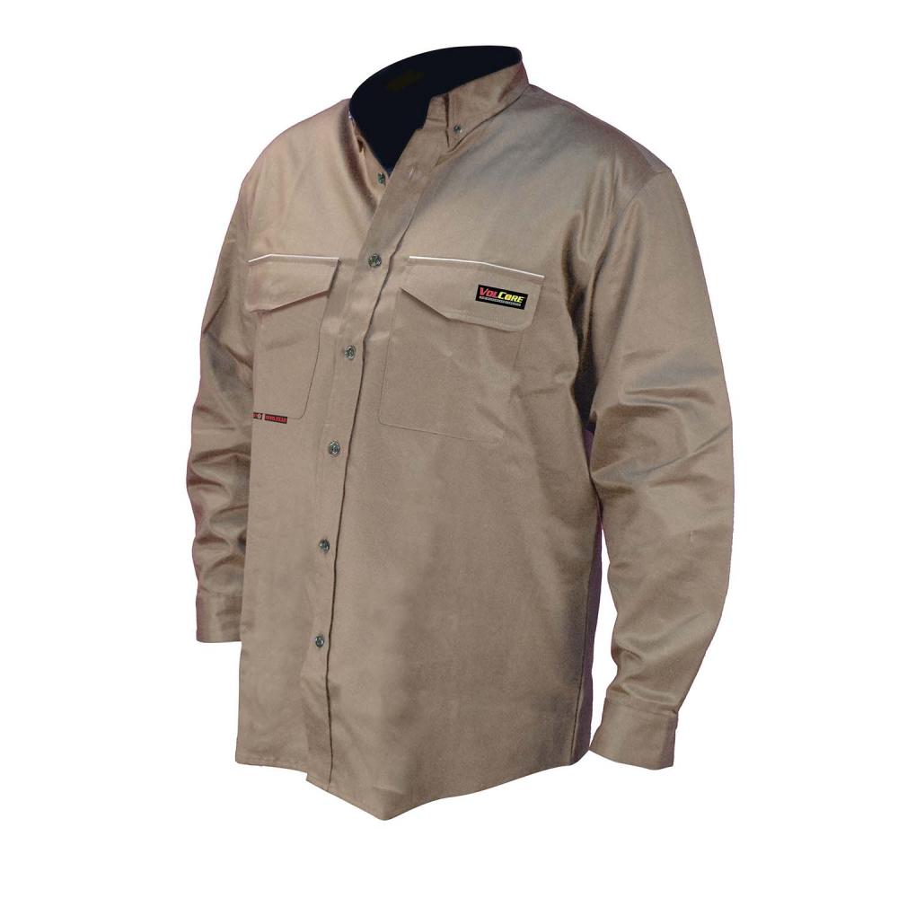 FRS-001 VolCore™ Long Sleeve Button Down FR Shirt - Khaki - Size M<span class=' ItemWarning' style='display:block;'>Item is usually in stock, but we&#39;ll be in touch if there&#39;s a problem<br /></span>