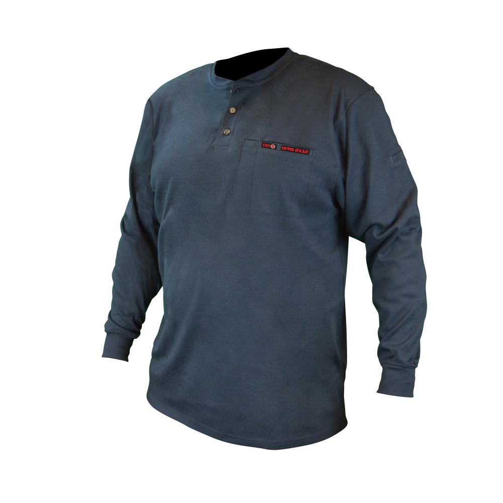 FRS-002 VolCore™ Long Sleeve Cotton Henley FR Shirt - Navy - Size 2X<span class=' ItemWarning' style='display:block;'>Item is usually in stock, but we&#39;ll be in touch if there&#39;s a problem<br /></span>