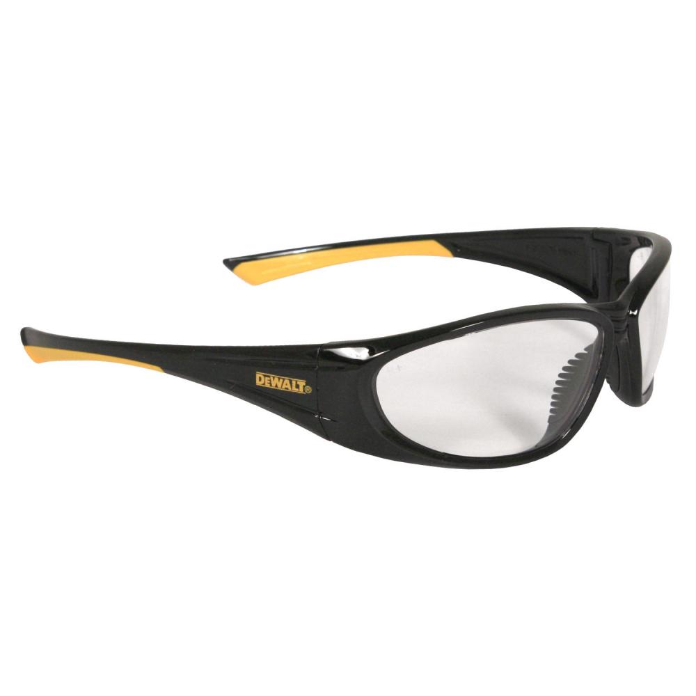 DPG98 Gable™ Safety Glass - Black/Yellow Frame - Clear Lens<span class=' ItemWarning' style='display:block;'>Item is usually in stock, but we&#39;ll be in touch if there&#39;s a problem<br /></span>