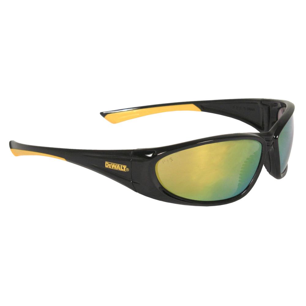 DPG98 Gable™ Safety Glass - Black/Yellow Frame - Yellow Mirror Lens<span class=' ItemWarning' style='display:block;'>Item is usually in stock, but we&#39;ll be in touch if there&#39;s a problem<br /></span>