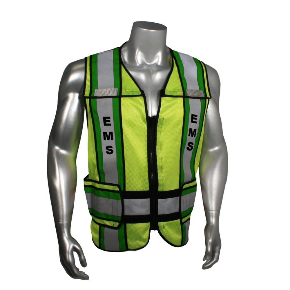 LHV-207-4C-EMS EMS Safety Vest - EMS - Green Trim - Green - Size 2X-4X<span class=' ItemWarning' style='display:block;'>Item is usually in stock, but we&#39;ll be in touch if there&#39;s a problem<br /></span>