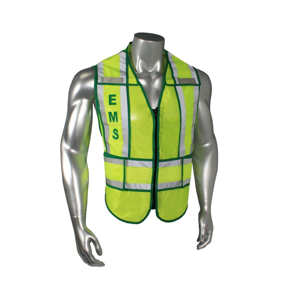 LHV-207-SPT-EMS EMS Safety Vest - EMS - Green Trim - Green - Size M-XL<span class=' ItemWarning' style='display:block;'>Item is usually in stock, but we&#39;ll be in touch if there&#39;s a problem<br /></span>