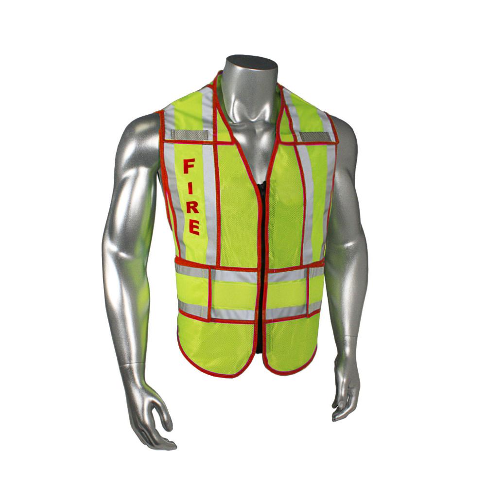 LHV-207-SPT-EMS EMS Safety Vest - Fire - Red Trim - Green - Size 2X-4X<span class=' ItemWarning' style='display:block;'>Item is usually in stock, but we&#39;ll be in touch if there&#39;s a problem<br /></span>