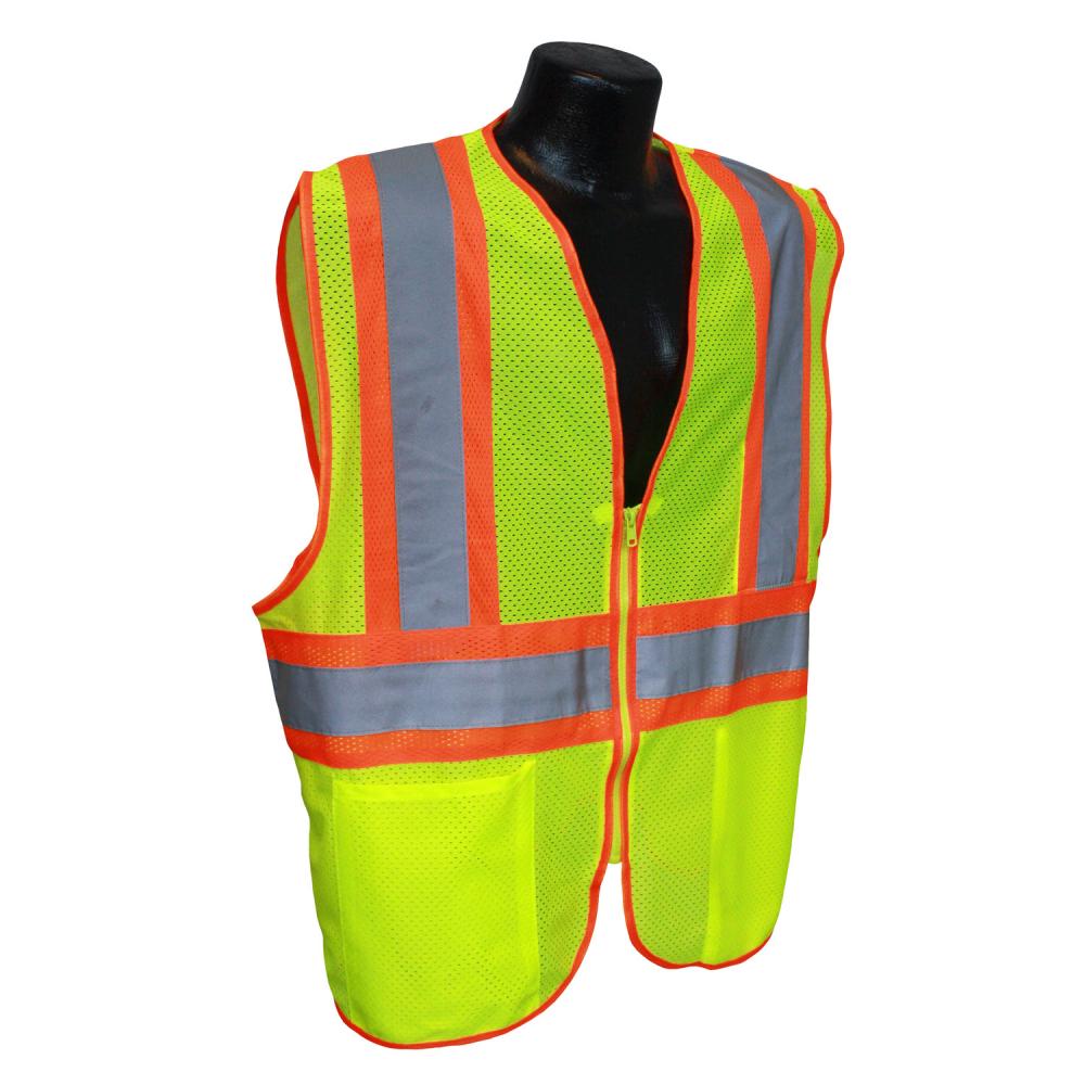 LHV-5ANSI-CT Type R Class 2 3.5oz Poly Mesh Safety Vest - Green - Size M<span class=' ItemWarning' style='display:block;'>Item is usually in stock, but we&#39;ll be in touch if there&#39;s a problem<br /></span>