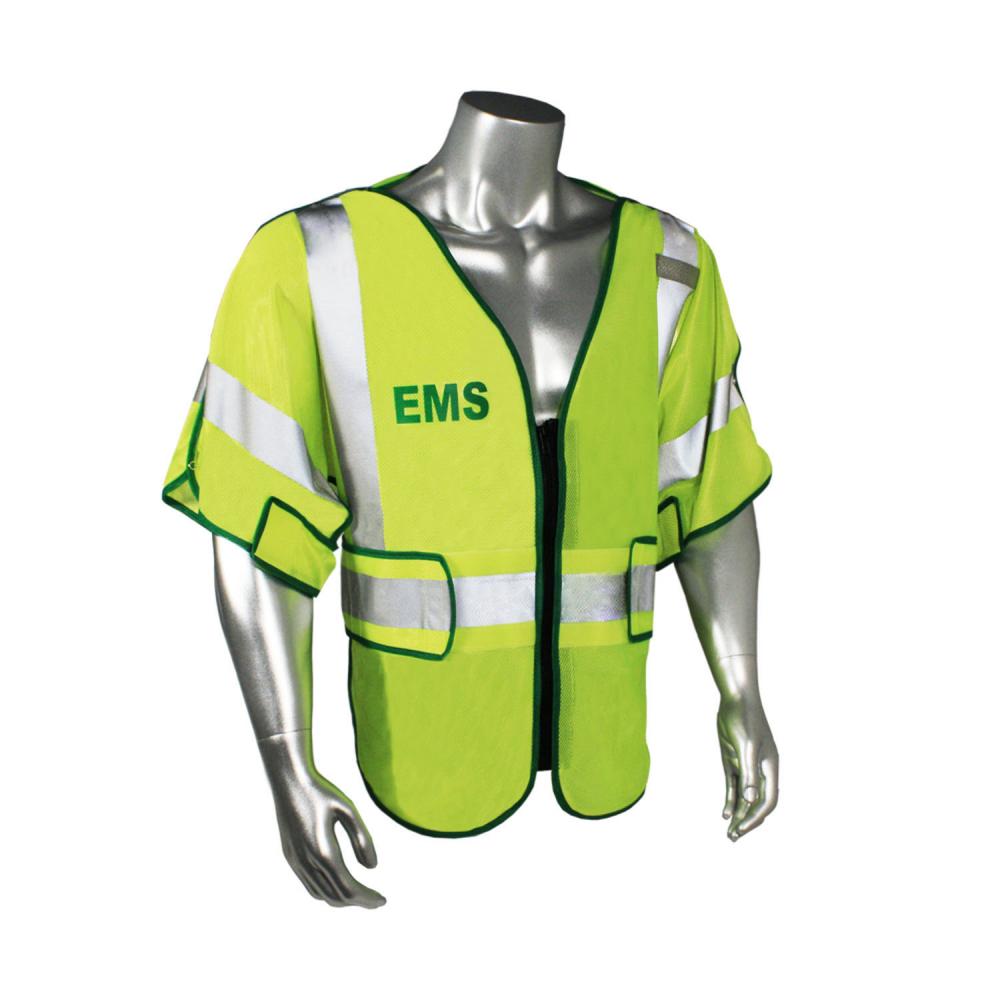 LHV-PS3-DSZR-EMS EMS Safety Vest - EMS - Green Trim - Green - Size M-XL<span class=' ItemWarning' style='display:block;'>Item is usually in stock, but we&#39;ll be in touch if there&#39;s a problem<br /></span>