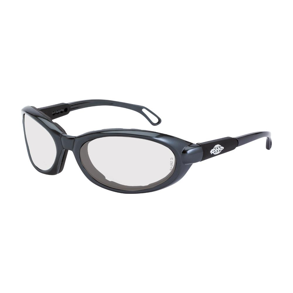 MK12 Foam Lined Safety Eyewear - Shiny Pearl Gray Frame - Indoor/Outdoor Anti-Fog Lens<span class=' ItemWarning' style='display:block;'>Item is usually in stock, but we&#39;ll be in touch if there&#39;s a problem<br /></span>