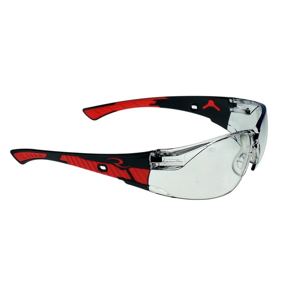 Obliterator™ Safety Eyewear - Black/Red Frame - Indoor/Outdoor Lens<span class=' ItemWarning' style='display:block;'>Item is usually in stock, but we&#39;ll be in touch if there&#39;s a problem<br /></span>