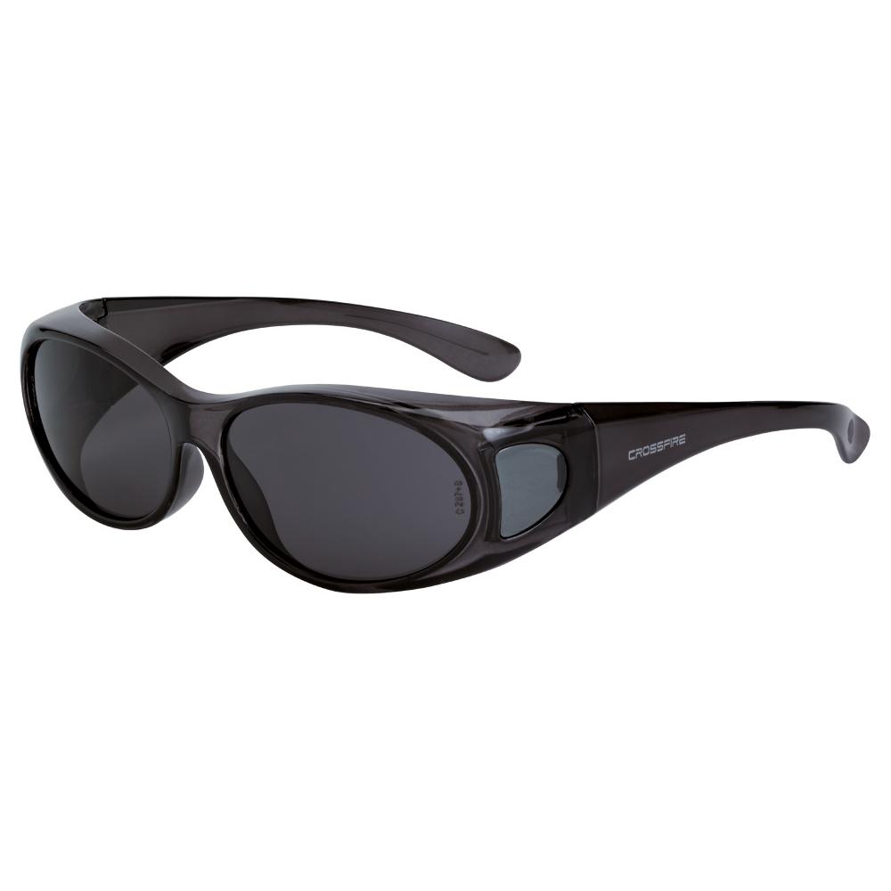 OG3 Over the Glass Safety Eyewear - Crystal Black Frame - Smoke Lens<span class=' ItemWarning' style='display:block;'>Item is usually in stock, but we&#39;ll be in touch if there&#39;s a problem<br /></span>