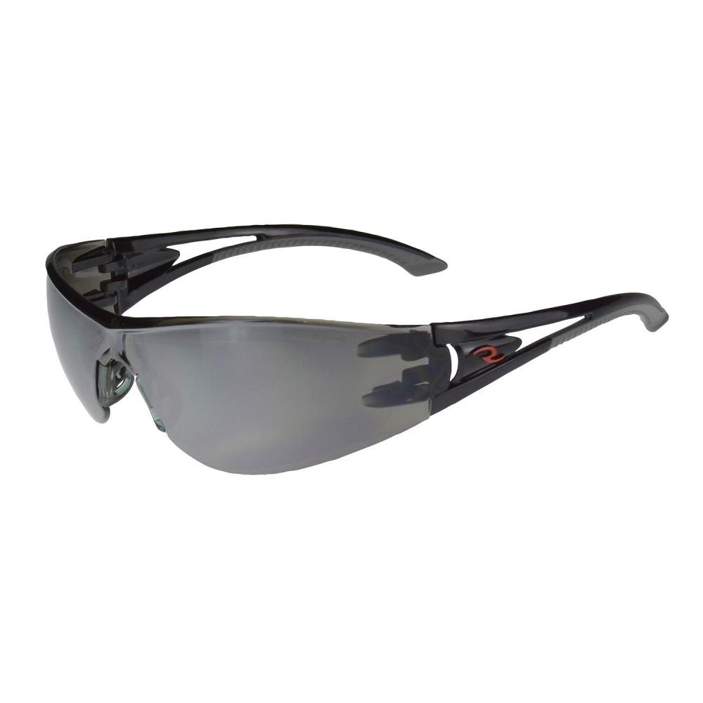 Optima™ Safety Eyewear - Black Frame - Silver Mirror Lens<span class=' ItemWarning' style='display:block;'>Item is usually in stock, but we&#39;ll be in touch if there&#39;s a problem<br /></span>