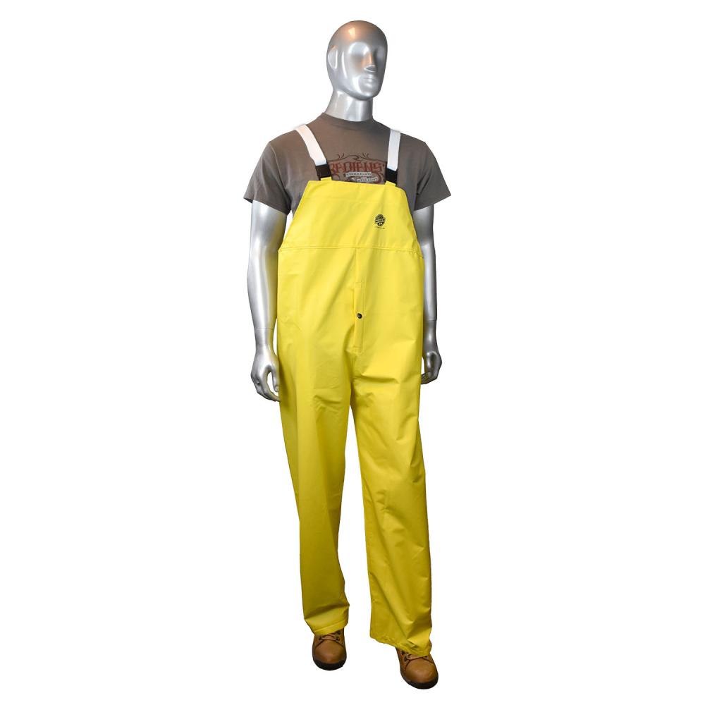 DRIRAD™ 28 Durable Rainwear Bib - Yellow - Size 4X<span class=' ItemWarning' style='display:block;'>Item is usually in stock, but we&#39;ll be in touch if there&#39;s a problem<br /></span>