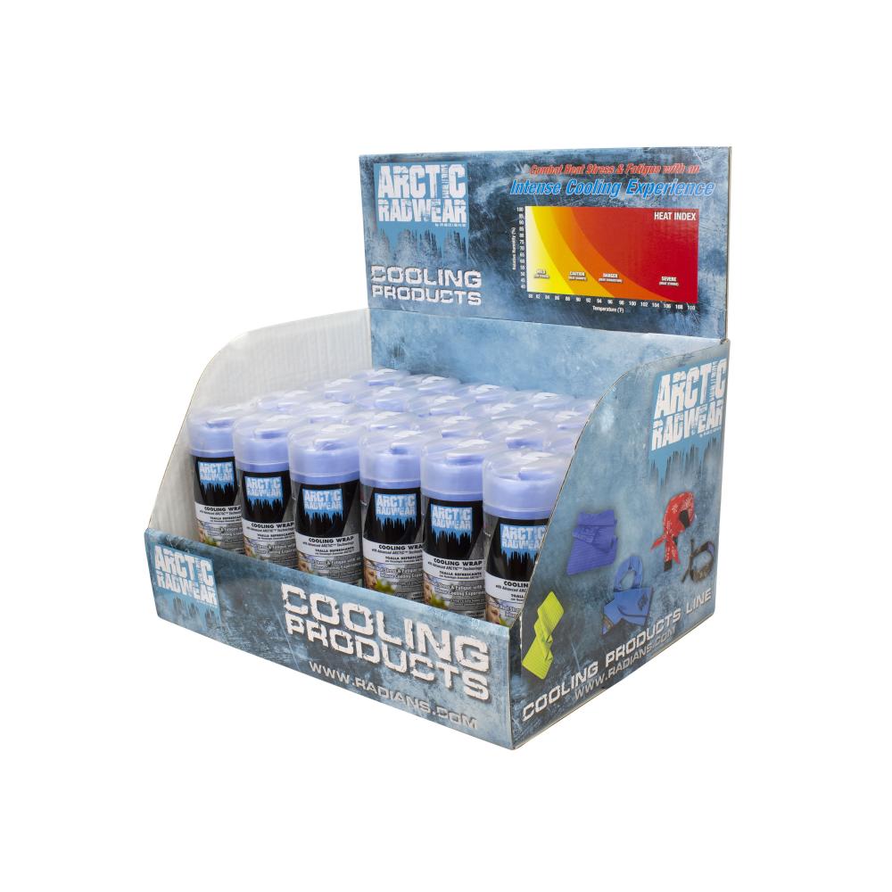 Arctic Radwear® Cooling Wrap Counter Display - 24 Blue<span class=' ItemWarning' style='display:block;'>Item is usually in stock, but we&#39;ll be in touch if there&#39;s a problem<br /></span>