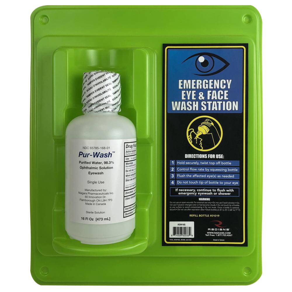 Eyewash Station - 16 oz Single<span class=' ItemWarning' style='display:block;'>Item is usually in stock, but we&#39;ll be in touch if there&#39;s a problem<br /></span>