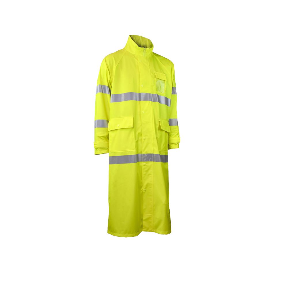 RW07 High Visibility Rainwear Coat - Hi-Vis Green - Size L<span class=' ItemWarning' style='display:block;'>Item is usually in stock, but we&#39;ll be in touch if there&#39;s a problem<br /></span>