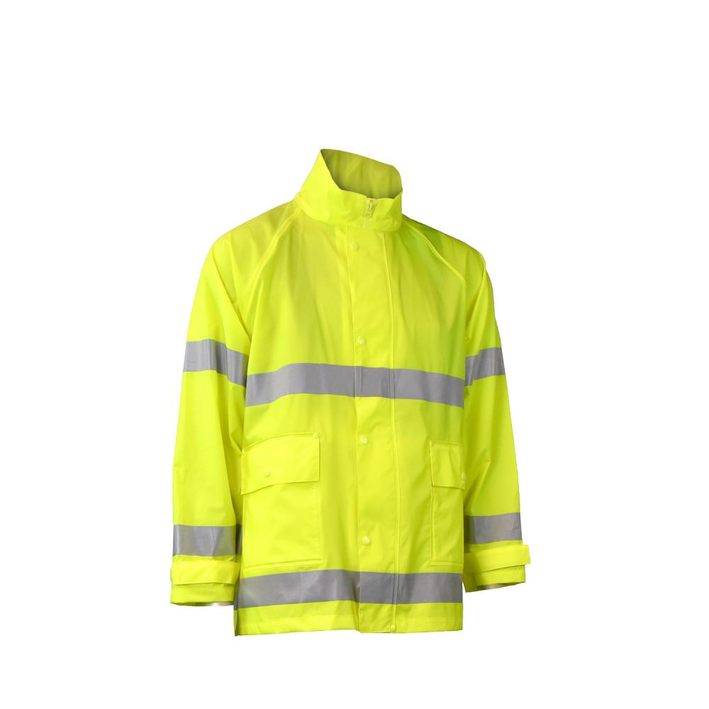 RW25 High Visibility Rainwear Jacket - Hi-Vis Green - Size M<span class=' ItemWarning' style='display:block;'>Item is usually in stock, but we&#39;ll be in touch if there&#39;s a problem<br /></span>