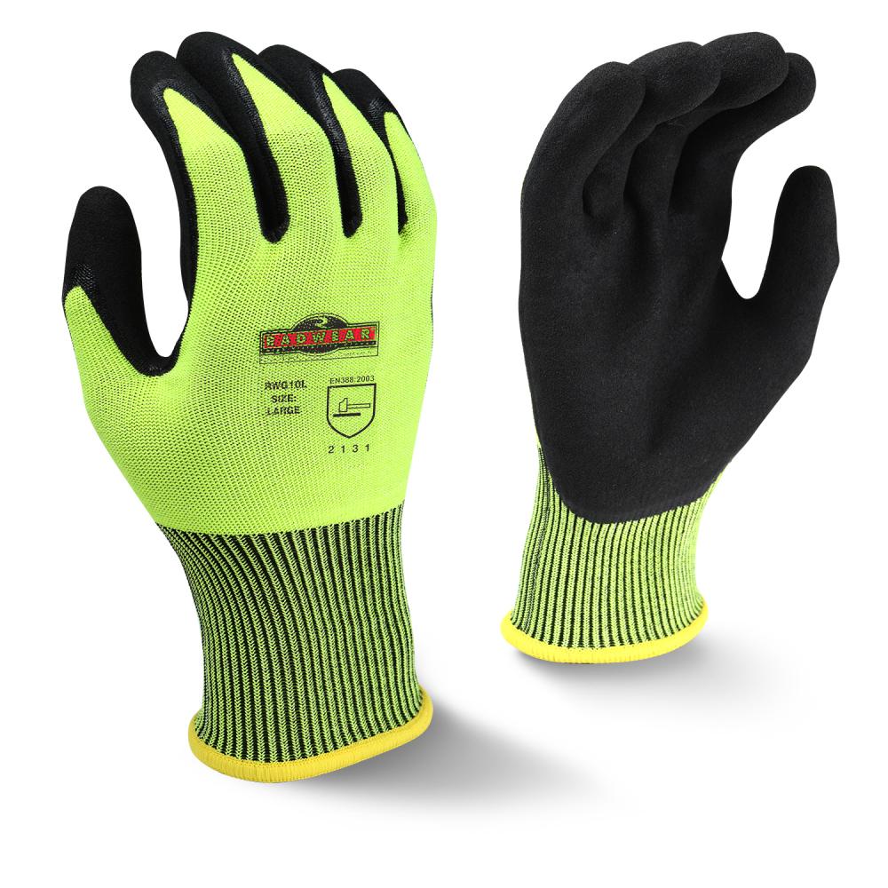 RWG10 Radwear® Silver Series™ High Visibility Knit Dip Glove - Size L<span class=' ItemWarning' style='display:block;'>Item is usually in stock, but we&#39;ll be in touch if there&#39;s a problem<br /></span>