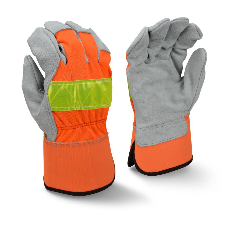 RWG3200HV High Visibility Regular Shoulder Gray Split Cowhide Leather Palm Glove - Size XL<span class=' ItemWarning' style='display:block;'>Item is usually in stock, but we&#39;ll be in touch if there&#39;s a problem<br /></span>