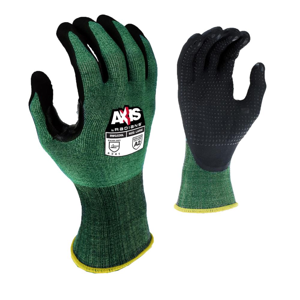 RWG538 AXIS™ Cut Protection Level A2 Foam Nitrile Coated Glove with Dotted Palm - Size 2X<span class=' ItemWarning' style='display:block;'>Item is usually in stock, but we&#39;ll be in touch if there&#39;s a problem<br /></span>