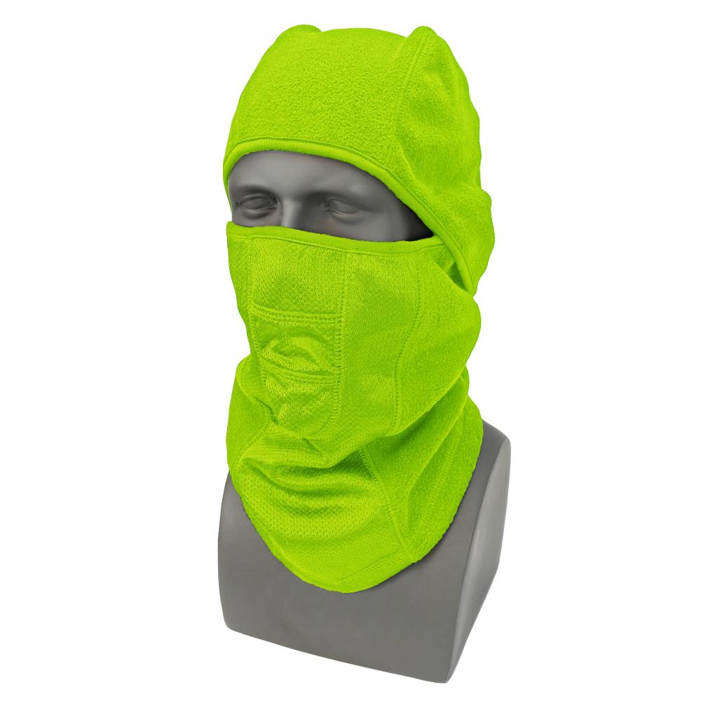 Nordic Blaze® Hinged Fleece Balaclava - High Visibility Green<span class=' ItemWarning' style='display:block;'>Item is usually in stock, but we&#39;ll be in touch if there&#39;s a problem<br /></span>