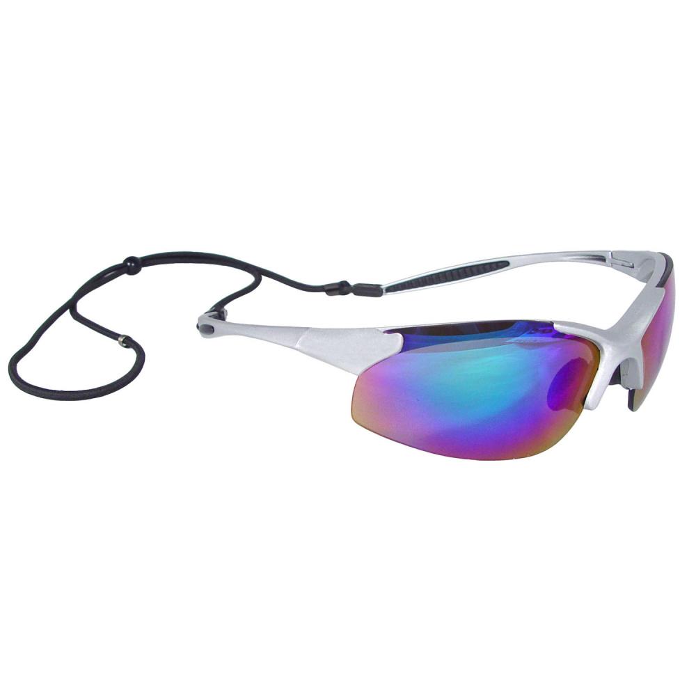 Rad-Infinity™ Safety Eyewear - Silver Frame - Green Mirror Lens<span class=' ItemWarning' style='display:block;'>Item is usually in stock, but we&#39;ll be in touch if there&#39;s a problem<br /></span>