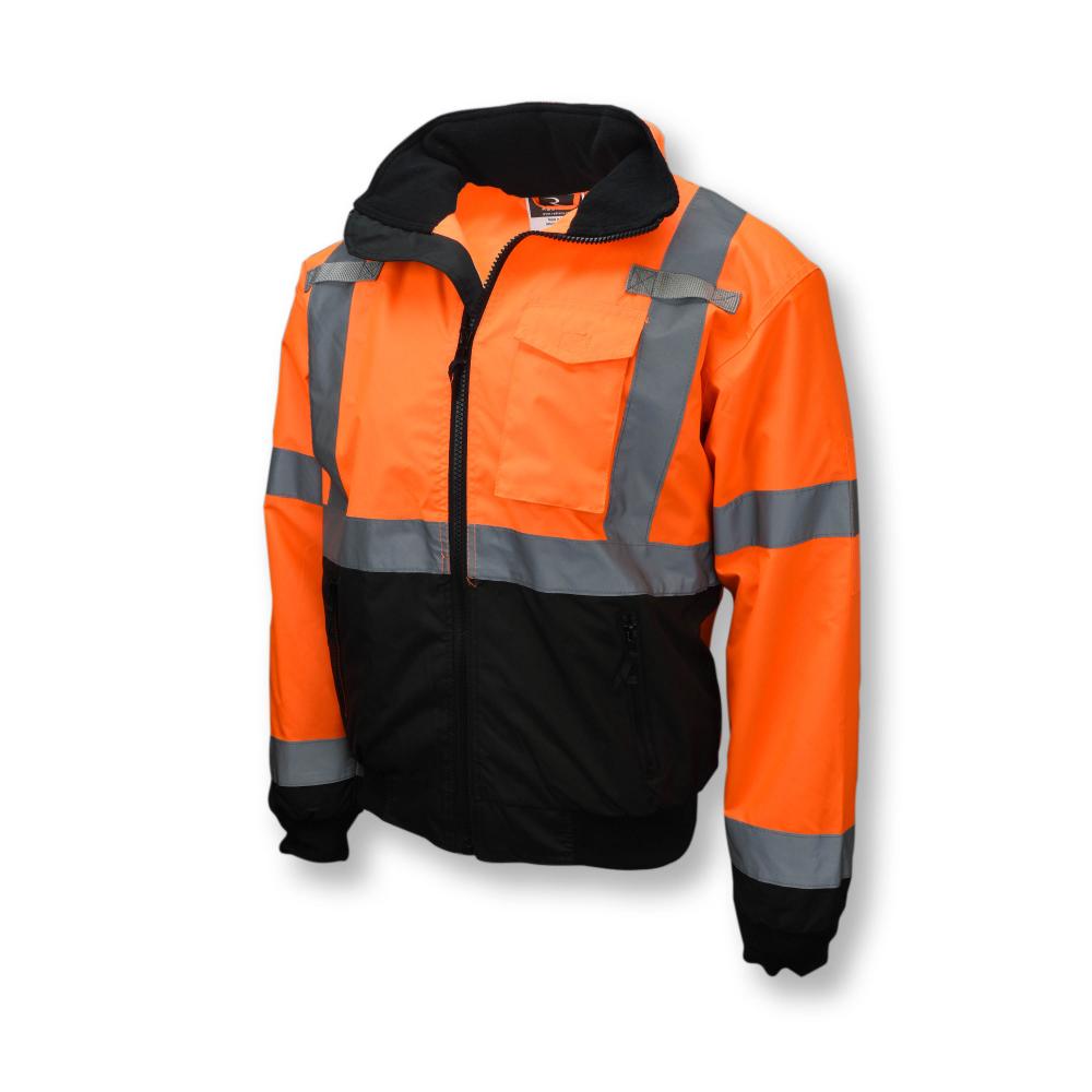 SJ110B Class 3 Two-in-One High Visibility Bomber Safety Jacket - Orange/Black Bottom - Size L<span class=' ItemWarning' style='display:block;'>Item is usually in stock, but we&#39;ll be in touch if there&#39;s a problem<br /></span>