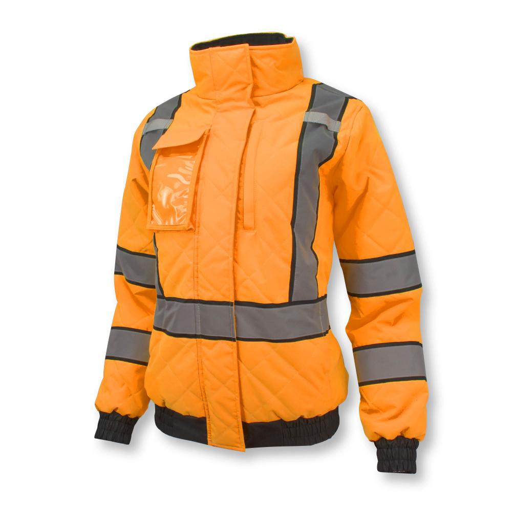 SJ930-3ZOW Women&#39;s Class 3 Quilted Bomber Jacket - Orange - Size S<span class=' ItemWarning' style='display:block;'>Item is usually in stock, but we&#39;ll be in touch if there&#39;s a problem<br /></span>