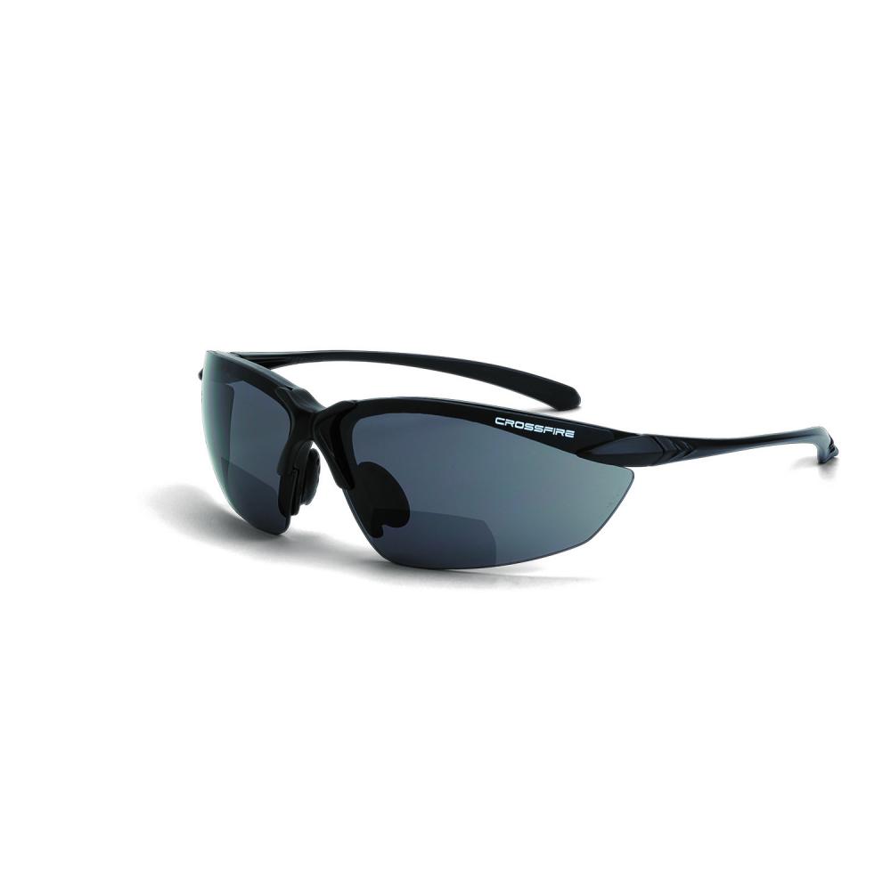 Sniper Bifocal Safety Eyewear - Matte Black Frame - Smoke Lens - 1.5 Diopter<span class=' ItemWarning' style='display:block;'>Item is usually in stock, but we&#39;ll be in touch if there&#39;s a problem<br /></span>