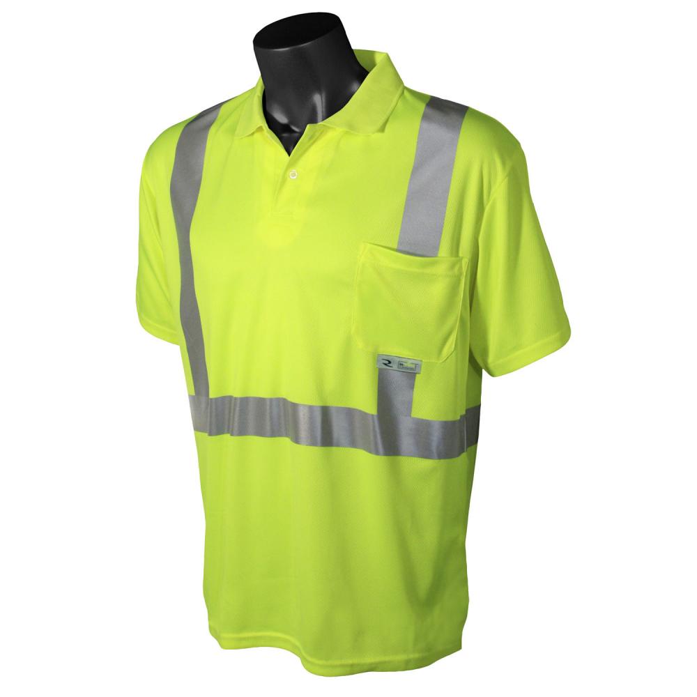 ST12 Class 2 High Visibility Safety Short Sleeve Polo Shirt - Green - Size 4X<span class=' ItemWarning' style='display:block;'>Item is usually in stock, but we&#39;ll be in touch if there&#39;s a problem<br /></span>