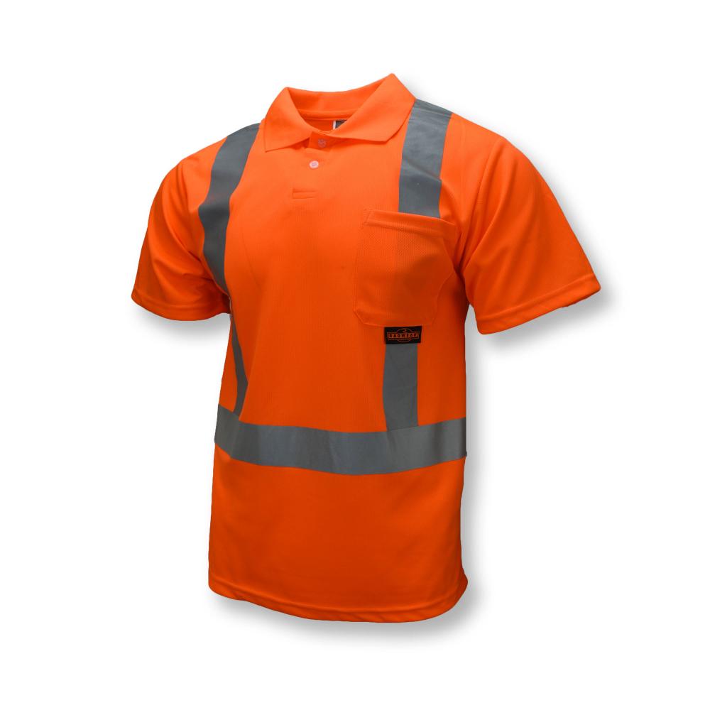 ST12 Class 2 High Visibility Safety Short Sleeve Polo Shirt - Orange - Size M<span class=' ItemWarning' style='display:block;'>Item is usually in stock, but we&#39;ll be in touch if there&#39;s a problem<br /></span>