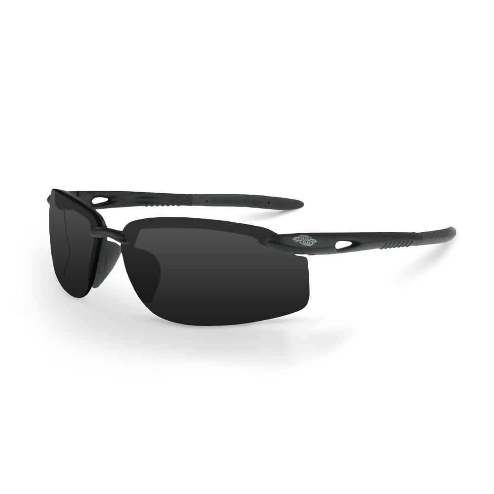 ES5W Premium Safety Eyewear - Crystal Black Frame - Smoke Lens<span class=' ItemWarning' style='display:block;'>Item is usually in stock, but we&#39;ll be in touch if there&#39;s a problem<br /></span>