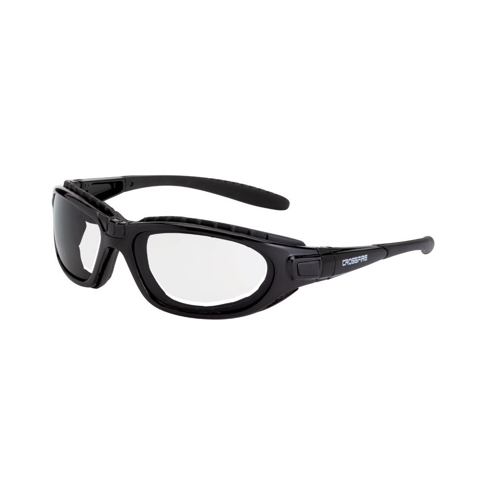 Journey Man Foam Lined Safety Eyewear - Crystal Black Frame - Clear Anti-Fog Lens<span class=' ItemWarning' style='display:block;'>Item is usually in stock, but we&#39;ll be in touch if there&#39;s a problem<br /></span>