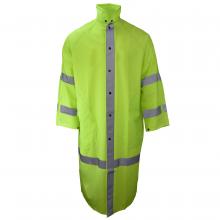 Radians 10187-31-1-HLI-M - 1870C Econo-Viz Coat with Snap-On Hood and Reflective Tape - Hi-Vis Lime - Size M