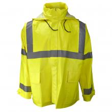 Radians 22227-00-2-LIM-6X - 227AJ Dura Arc I Jacket with Attached Hood - Lime - Size 6X