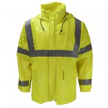 Radians 26267-00-1-HLI-XL - 267AJ Dura Arc II Jacket with Attached Hood - Hi-Vis Lime - Size XL