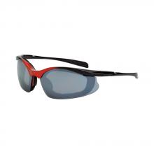 Radians 873 - Concept Foam Lined Safety Eyewear - Orange/Black Frame - Silver Mirror Lens